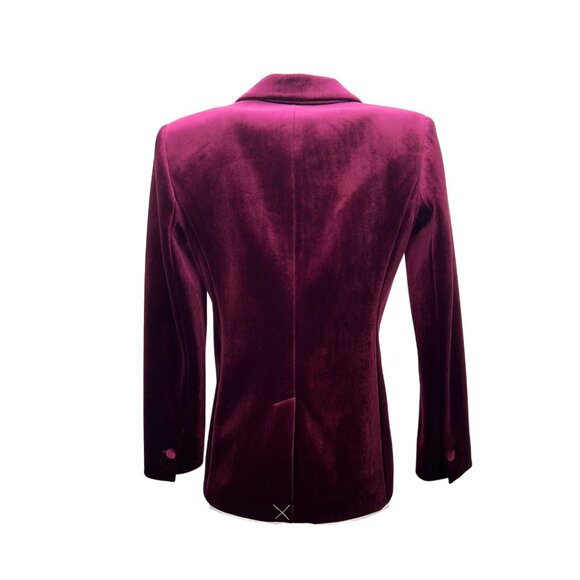 Club Monaco Burgundy Velvet Blazer - Picture 2 of 2